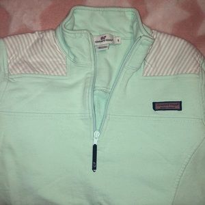 Women’s Vineyard Vines mint half zip pullover
